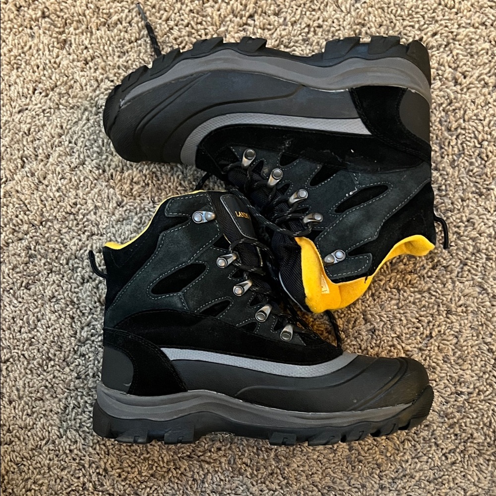 Lands' End Black and Gray Men's Boots - Picture 4 of 5
